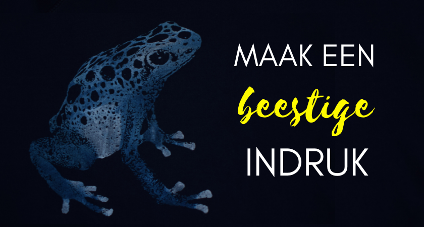 maak een beestige indruk kikker links